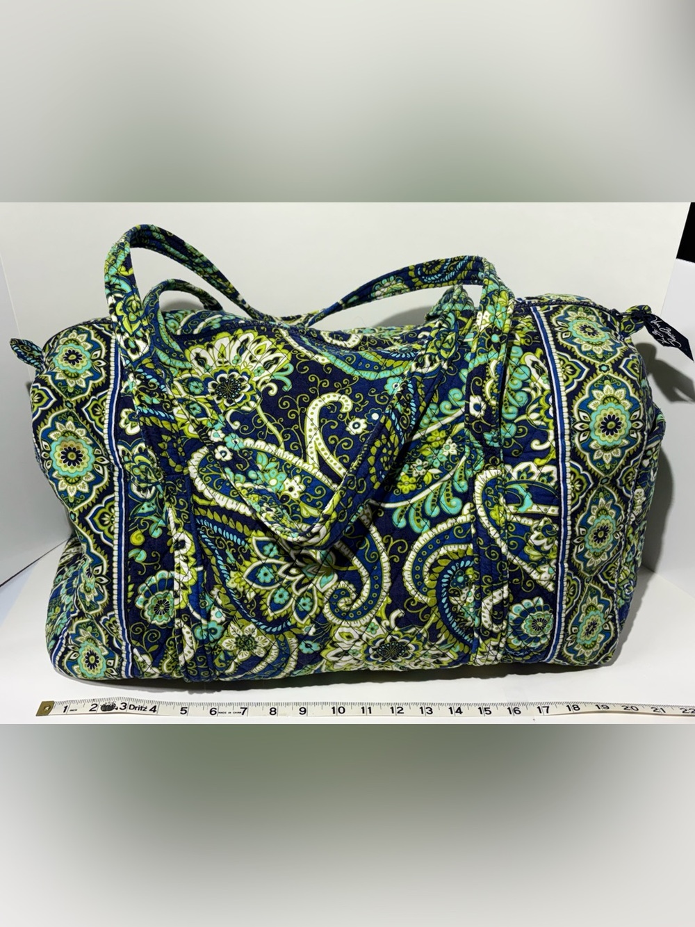 *Retired* Vera Bradley “Rhythm and Blues” Large Luggage Tote Bag